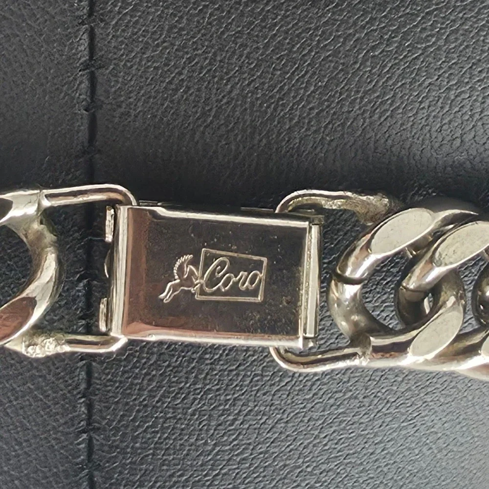 Coro Curb Link Chain Necklace Mens 14.5